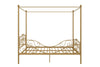 DHP Canopy Metal Bed, Full, Gold - Gold - Full