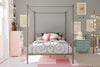 DHP Canopy Metal Bed, Full, Pewter - Pewter - Full