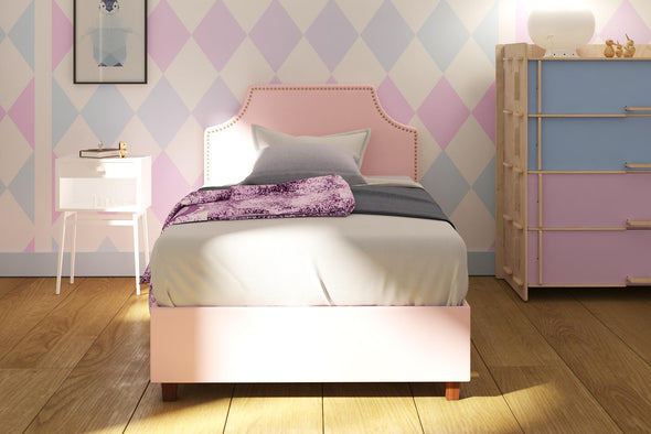 Melita Upholstered Bed - Pink - Twin