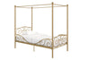DHP Canopy Metal Bed, Twin, Gold - Gold - Twin