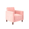 DHP Pin Tufted Accent Chair , Pink Velvet - Pink - N/A