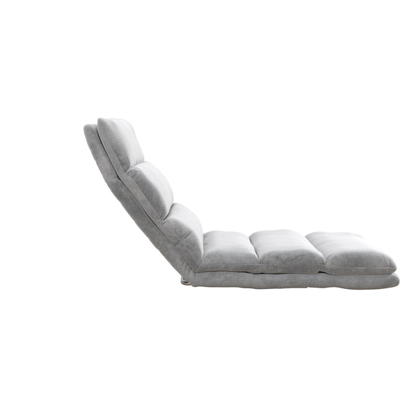 Beverly Wave Adjustable Memory Foam Lounger - Gray - N/A