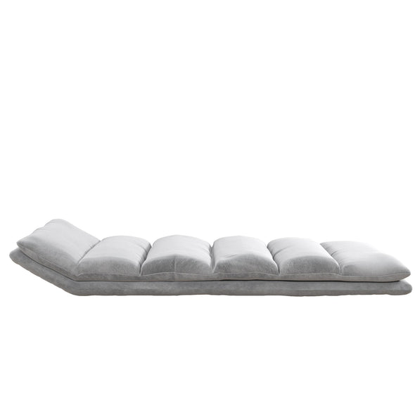 Beverly Wave Adjustable Memory Foam Lounger - Gray - N/A