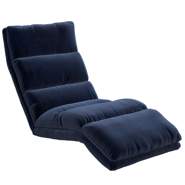 Beverly Wave Adjustable Memory Foam Lounger - Blue - N/A