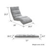 DHP Beverly Wave Adjustable Memory Foam Lounger, Gray Microfiber - Gray - N/A
