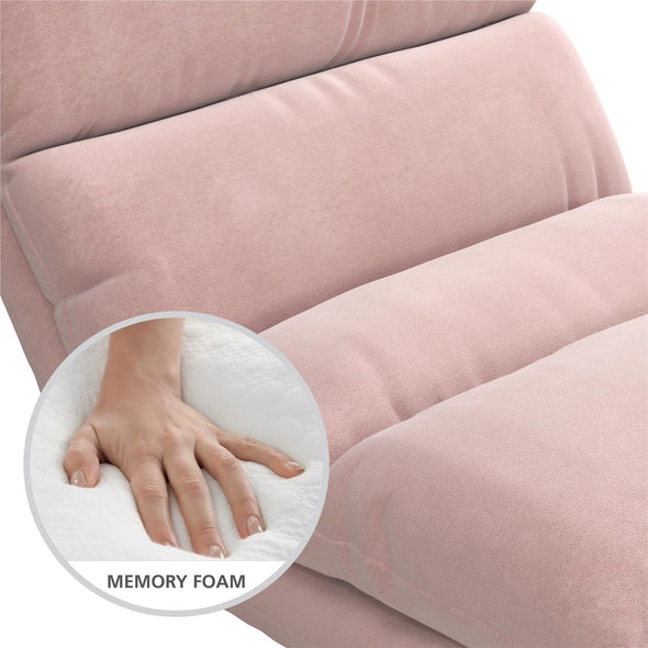 Beverly Wave Adjustable Memory Foam Lounger - Pink - N/A