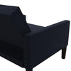 DHP Haven Small Space Reversible Sectional Sofa Futon, Blue Linen - Blue Linen - N/A