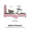 Melita Upholstered Bed - Pink - Twin