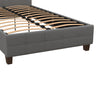 DHP Rose Linen Upholstered Twin Bed, Gray - Gray - Twin