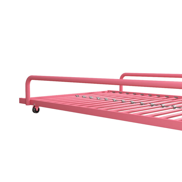 DHP Trundle for Metal Daybed, Pink - Pink - Twin