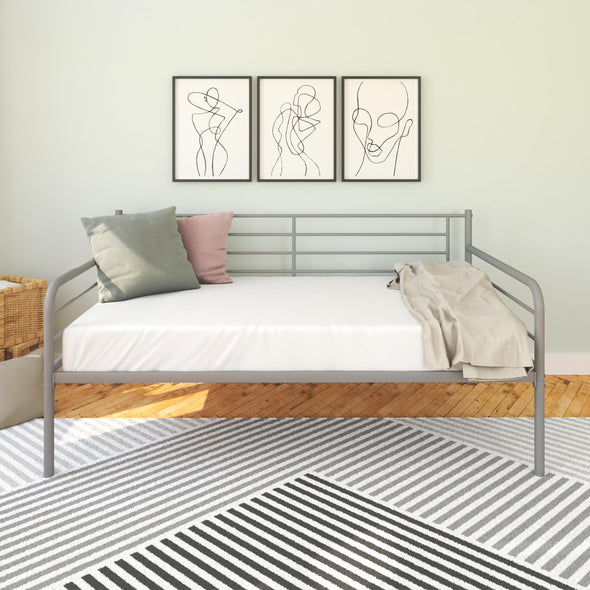 Metal Daybed  - Silver - Twin