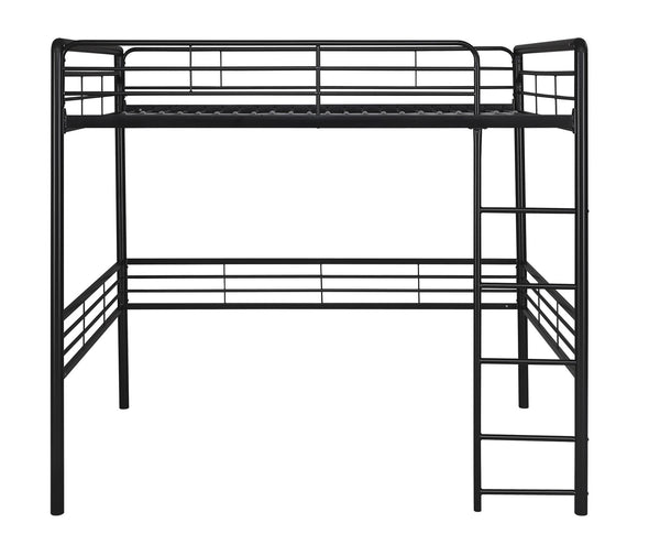 Full Metal Loft Bed  - Black - Full