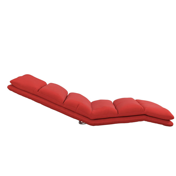 Beverly Wave Adjustable Memory Foam Lounger - Red - N/A