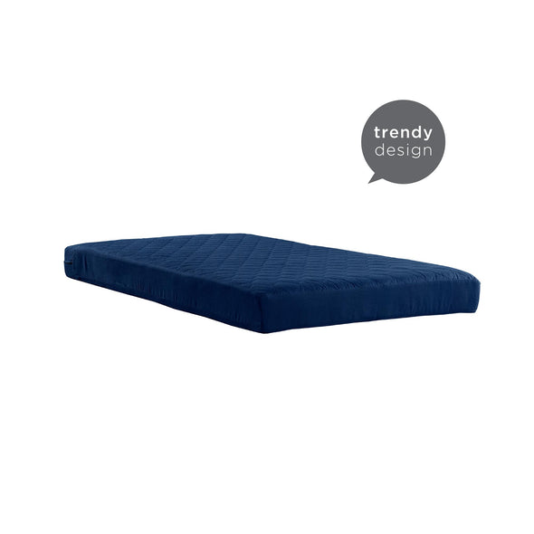 DHP Dana 6 Inch Quilted Twin Mattress with Removable Cover and Thermobonded Polyester Fill, Blue - Blue - Twin