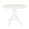 Aubrey 5-Piece Traditional Pedestal Dining Set - White - N/A