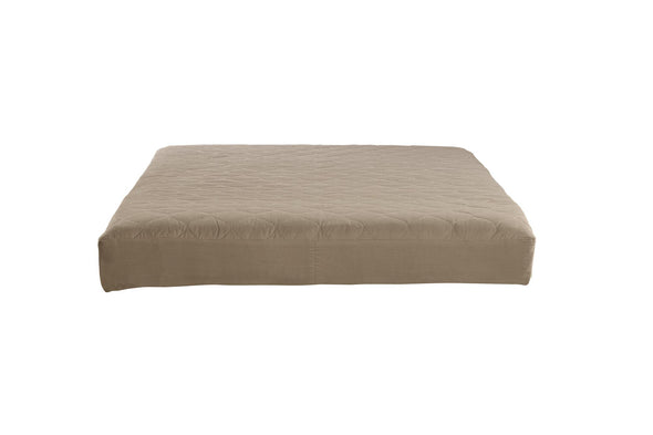 DHP Dana 6 Inch Quilted Twin Mattress with Removable Cover and Thermobonded Polyester Fill, Tan - Tan - Twin