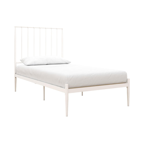 DHP Giulia Modern Metal Platform Bed, Twin, White - White - Twin