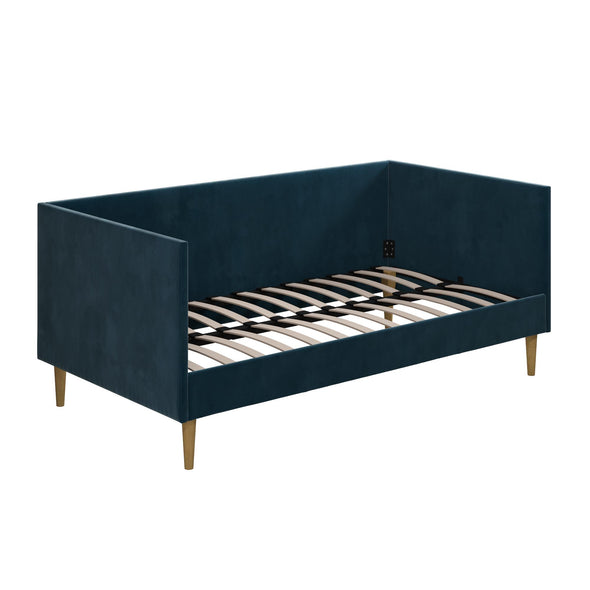 Franklin Mid Century Upholstered Daybed - Blue Linen - Twin