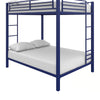DHP Sidney Full over Full Metal Bunk Bed, Blue - Blue - Full-Over-Full