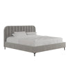 DHP Callie Upholstered Bed, King, Light Gray Velvet - Light Gray - King
