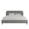 DHP Callie Upholstered Bed, King, Light Gray Velvet - Light Gray - King