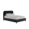 DHP Callie Upholstered Bed, Full, Black Velvet - Black - Full