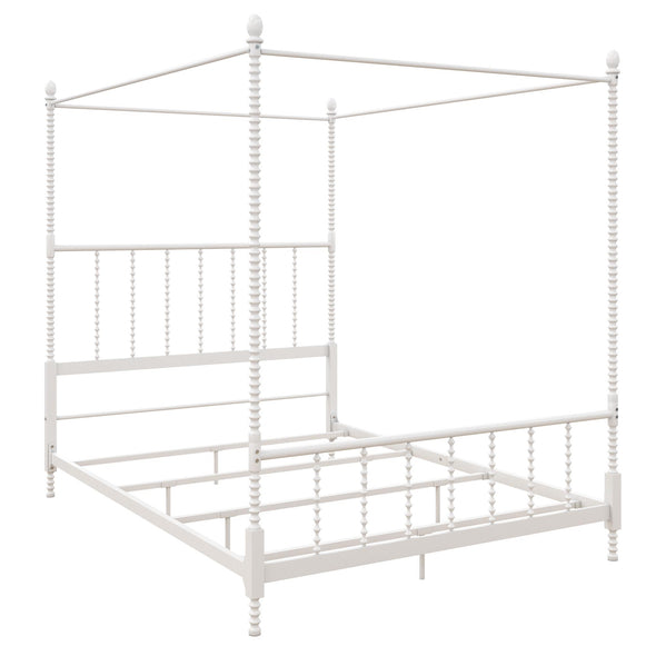 Jenny Lind Metal Canopy Bed Frame - White - Twin