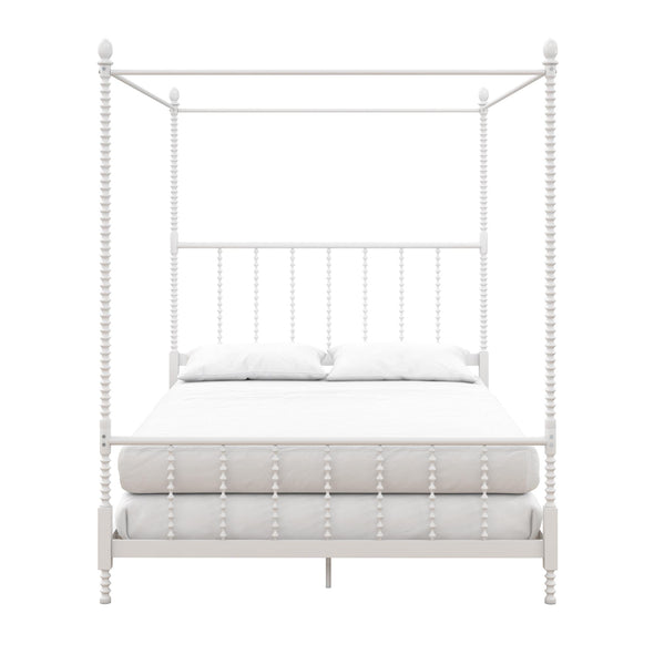 DHP Jenny Lind Metal Canopy Bed, Full, White - White - Full