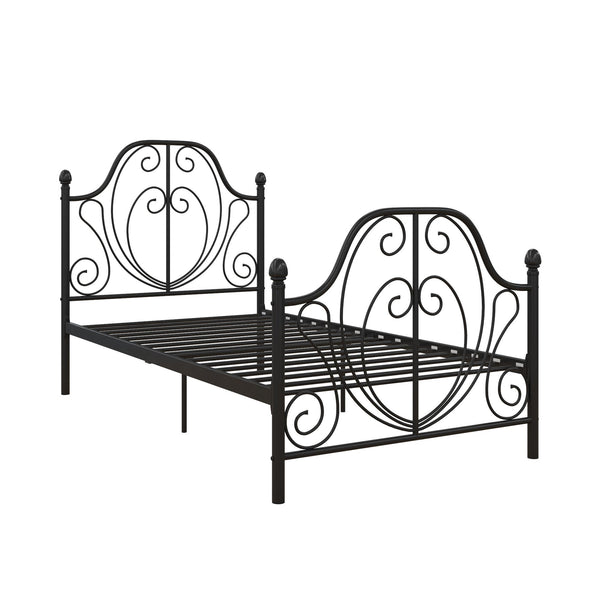 DHP Ivorie Metal Bed, Twin, Black - Black - Twin