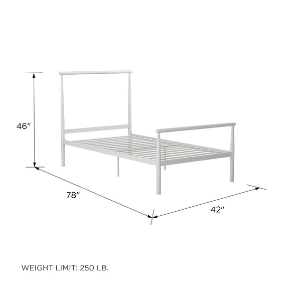 Calixa Metal Bed - White - Twin