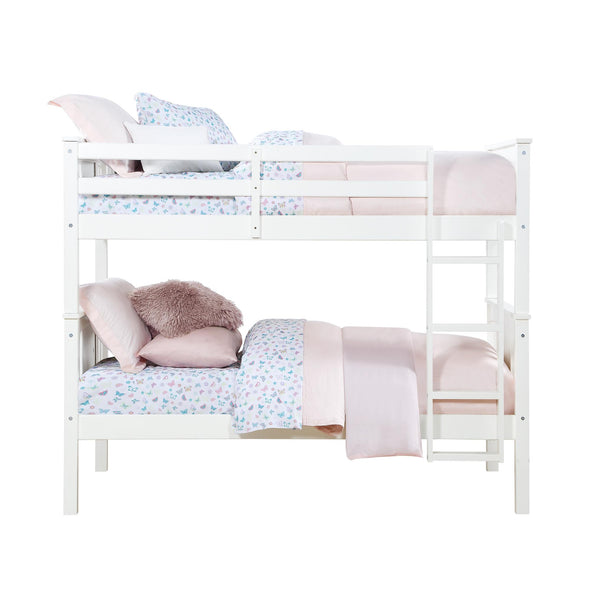 Dylan Bunk Bed with Ladder - White - N/A
