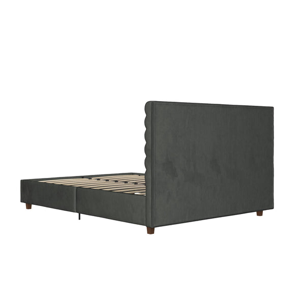 Everest Upholstered Bed - Gray - Queen