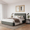 Everest Upholstered Bed - Gray - Queen