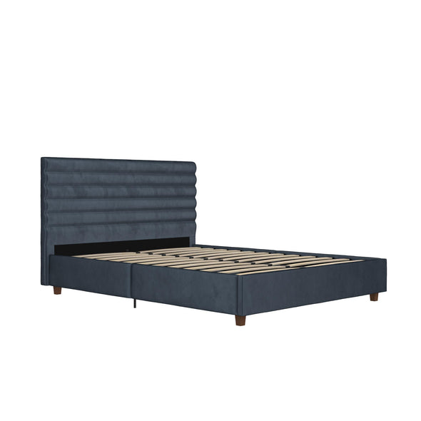 Everest Upholstered Bed - Blue - Queen