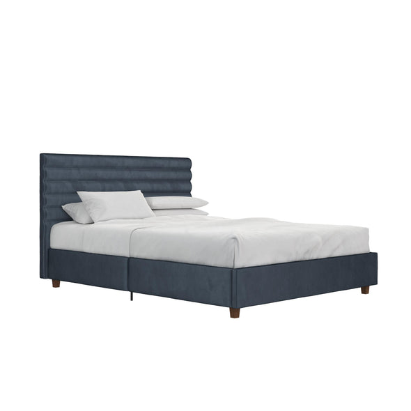 Everest Upholstered Bed - Blue - Queen