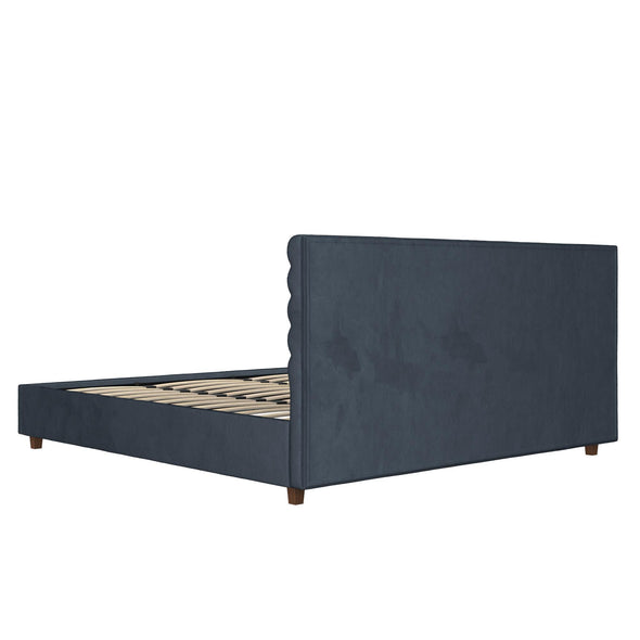 Everest Upholstered Bed - Blue - King