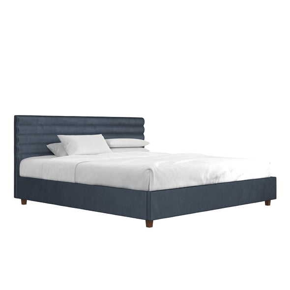 Everest Upholstered Bed - Blue - King