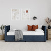 Everest Upholstered Daybed with Storage Drawers - Blue - Twin