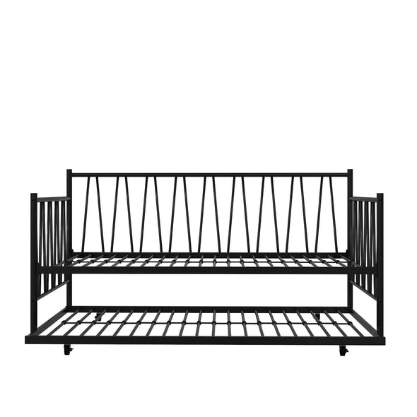 Fairfax Metal Daybed and Trundle - Black - N/A