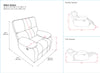 Sterling Sofa Recliner Chair - Brown - N/A