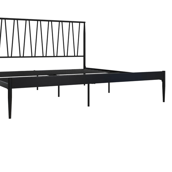 DHP Fairfax Metal Bed, Queen, Black - Black - Queen
