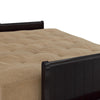 Wood Arm Futon with Espresso Finish and 8" Coil Mattress - Oatmeal - N/A
